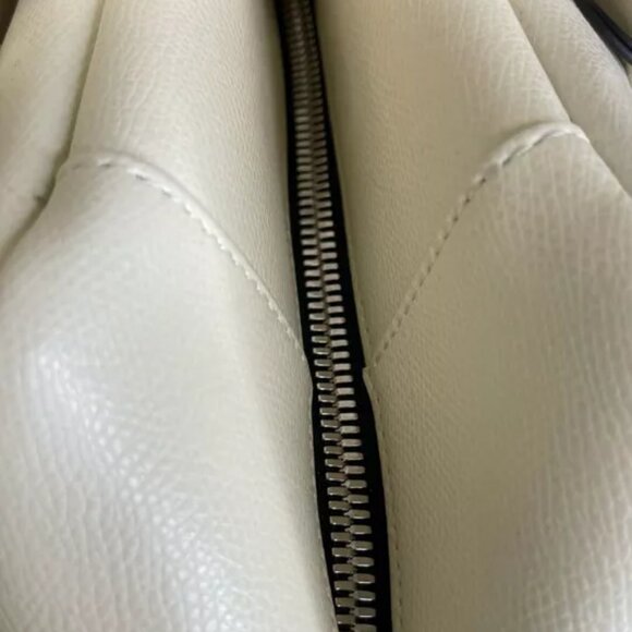 Senreve Doctor Bag Satchel Handbag Shoulder Bag Zip Sand Genuine Italian Leather - Picture 5 of 16